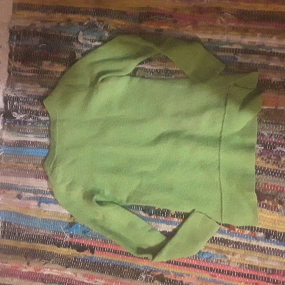 Max Studio Merino wool green crew neck sweater size XS - Picture 3 of 3